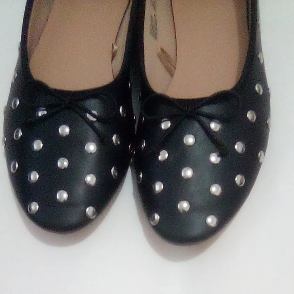 Time and Tru Women's Studded Ballet Flats Size 11 Slip On Comfort - Picture 6 of 10